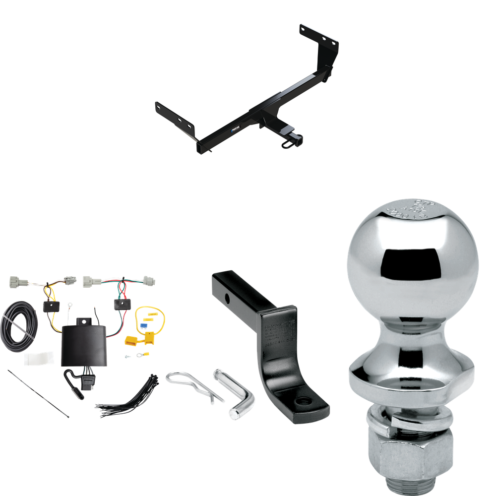 Se adapta al paquete de remolque de enganche para Nissan Rogue 2021-2023 con arnés de cableado de 4 planos + barra de tracción + bola de 1-7/8" de Reese Towpower