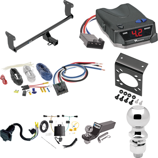 Fits 2022-2023 Hyundai Ioniq 5 Trailer Hitch Tow PKG w/ Tekonsha BRAKE-EVN Brake Control + Generic BC Wiring Adapter + 7-Way RV Wiring + 2" & 2-5/16" Ball & Drop Mount (For Trailer Hitch + 7-Way RV Wiring Models) By Reese Towpower