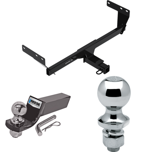 Fits 2021-2023 Nissan Rogue Trailer Hitch Tow PKG w/ Starter Kit Ball Mount w/ 2" Drop & 2" Ball + 1-7/8" Ball By Draw-Tite