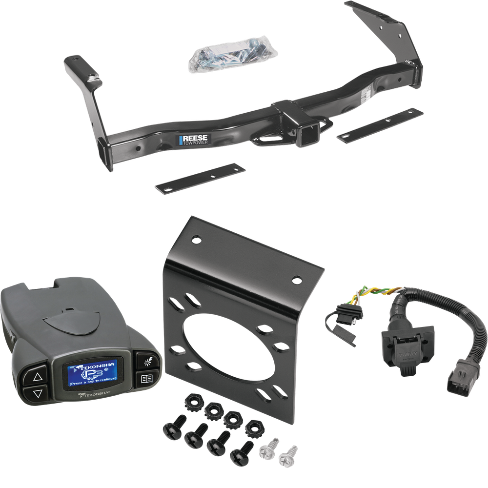 Fits 2001-2003 Dodge Ram 2500 Van Trailer Hitch Tow PKG w/ Tekonsha Prodigy P3 Brake Control + 7-Way RV Wiring By Reese Towpower