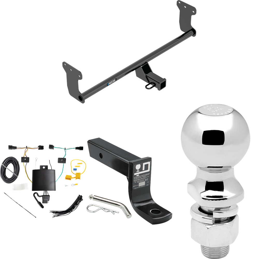 Fits 2022-2023 Hyundai Ioniq 5 Trailer Hitch Tow PKG w/ 4-Flat Wiring + Ball Mount w/ 4" Drop + 2-5/16" Ball By Reese Towpower