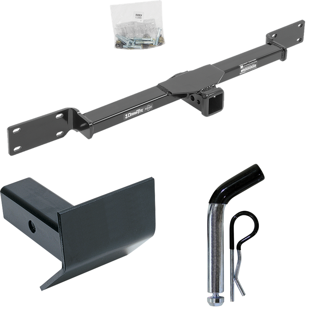 Fits 2010-2010 Dodge Ram 3500 Front Mount Trailer Hitch Tow PKG w/ Skid Shield + Pin/Clip (For w/Factory Tow Hooks Models) By Draw-Tite