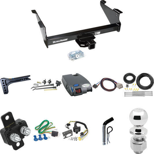 Fits 2011-2012 RAM 2500 Trailer Hitch Tow PKG w/ 15K Trunnion Bar Weight Distribution Hitch + Pin/Clip + 2-5/16" Ball + Tekonsha Primus IQ Brake Control + Plug & Play BC Adapter + 7-Way RV Wiring By Draw-Tite