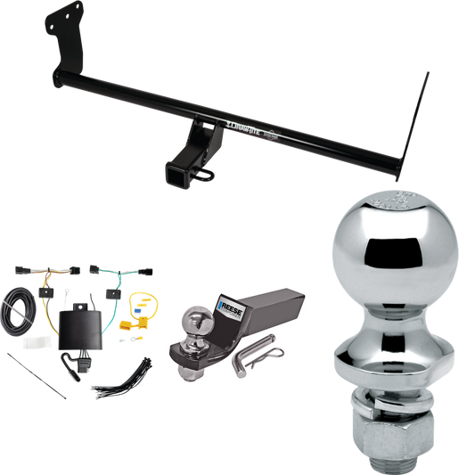 Fits 2022-2023 Hyundai Ioniq 5 Trailer Hitch Tow PKG w/ 4-Flat Wiring + Starter Kit Ball Mount w/ 2" Drop & 2" Ball + 1-7/8" Ball By Draw-Tite