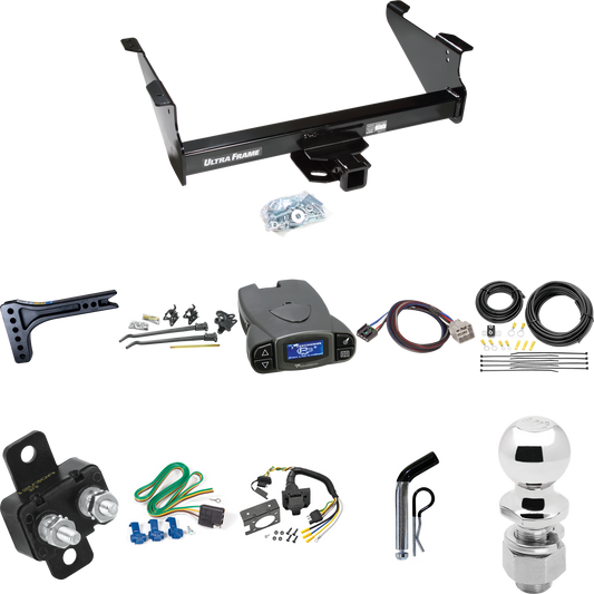 Fits 2011-2012 RAM 2500 Trailer Hitch Tow PKG w/ 15K Trunnion Bar Weight Distribution Hitch + Pin/Clip + 2-5/16" Ball + Tekonsha Prodigy P3 Brake Control + Plug & Play BC Adapter + 7-Way RV Wiring By Draw-Tite