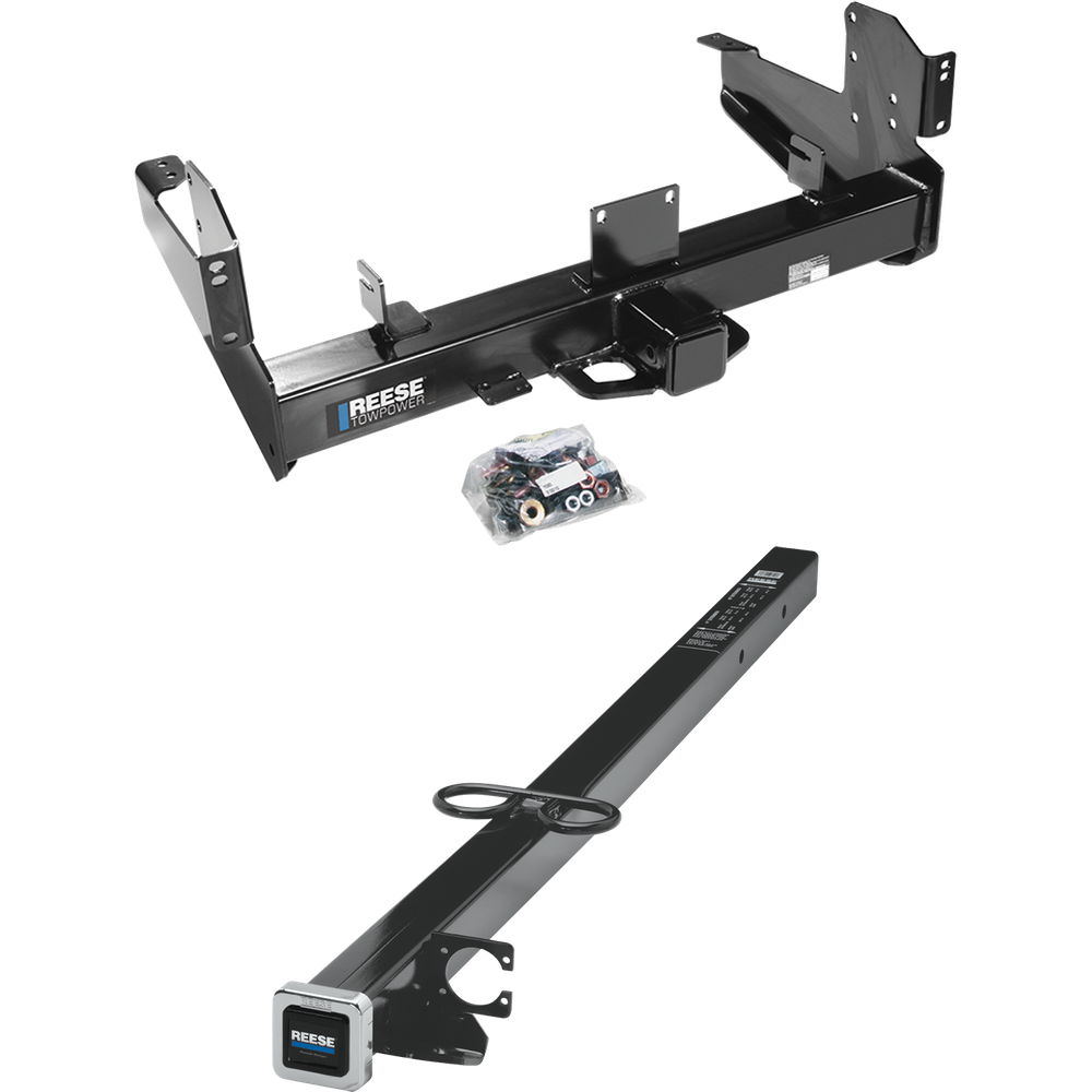 Fits 2003-2010 Dodge Ram 3500 Trailer Hitch Tow PKG w/ 2-1/2" to 2" Adapter 41" Length By Reese Towpower