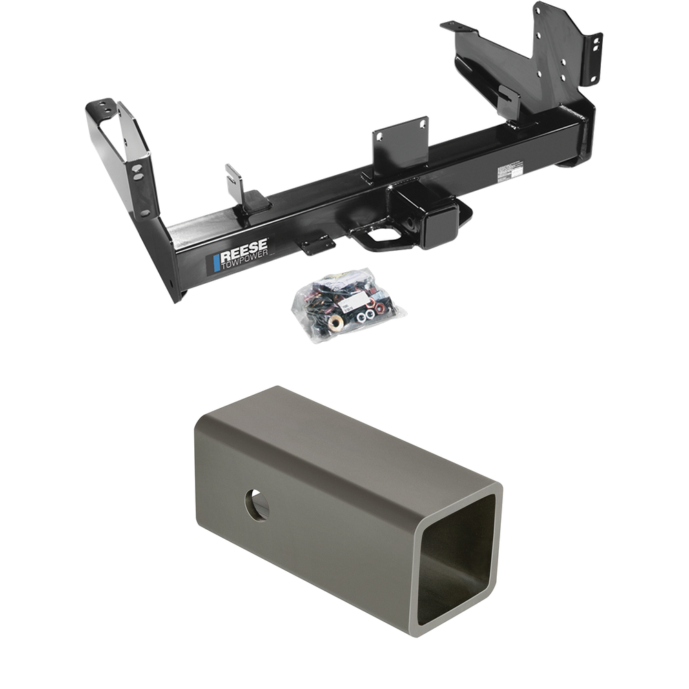 Fits 2011-2023 RAM 3500 Trailer Hitch Tow PKG w/ 2-1/2" to 2" Adapter 6" Length By Reese Towpower