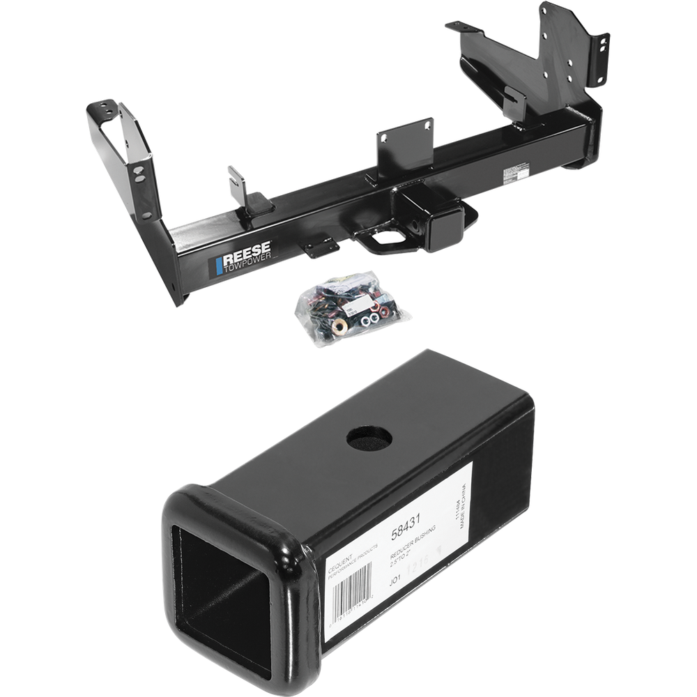 Fits 2003-2010 Dodge Ram 2500 Trailer Hitch Tow PKG w/ 2-1/2" to 2" Adapter 7" Length By Reese Towpower