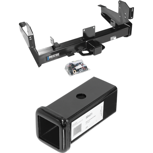 Fits 2003-2010 Dodge Ram 2500 Trailer Hitch Tow PKG w/ 2-1/2" to 2" Adapter 7" Length By Reese Towpower