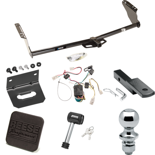 Fits 2004-2010 Toyota Sienna Trailer Hitch Tow PKG w/ 4-Flat Wiring Harness + Draw-Bar + 1-7/8" Ball + Wiring Bracket + Hitch Cover + Hitch Lock By Reese Towpower