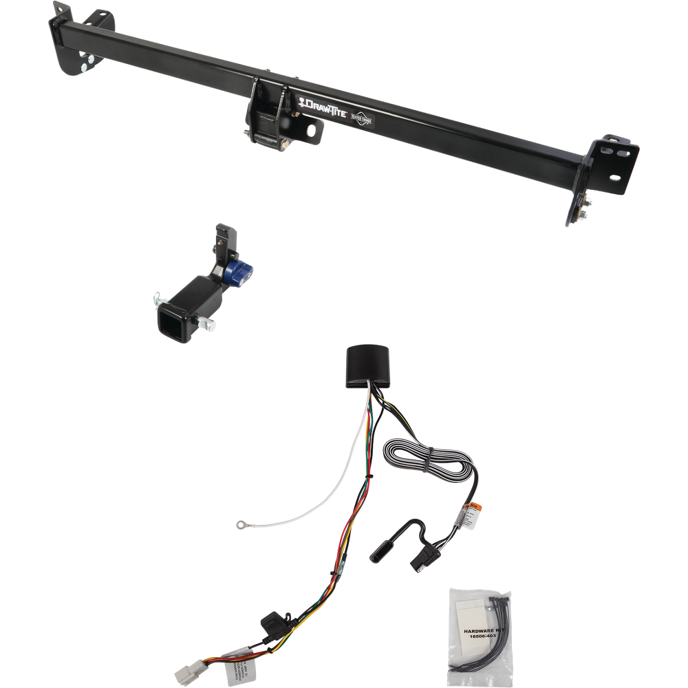 Fits 2021-2023 Toyota Sienna Trailer Hitch Tow PKG w/ 4-Flat Wiring Harness By Draw-Tite