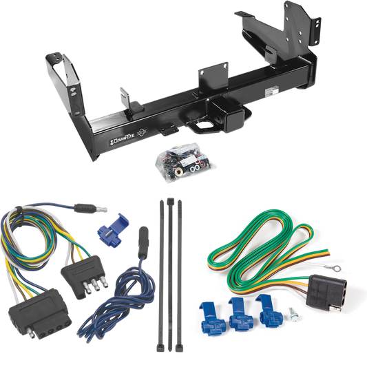 Fits 2011-2023 RAM 3500 Trailer Hitch Tow PKG w/ 5-Flat Wiring Harness By Draw-Tite