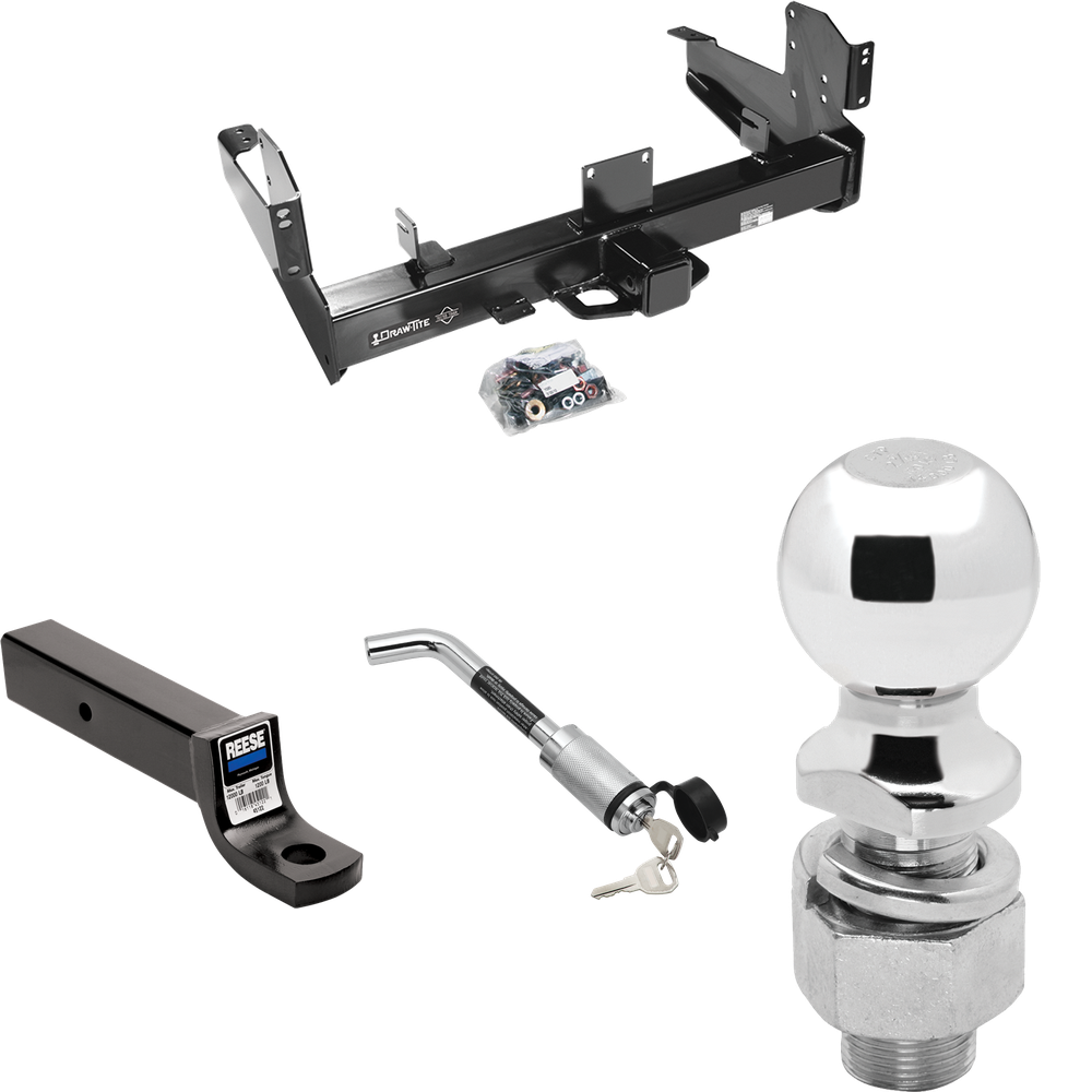 Fits 2003-2010 Dodge Ram 3500 Trailer Hitch Tow PKG w/ Ball Mount w/ 3" Drop + Hitch Lock + 2-5/16" Ball By Draw-Tite