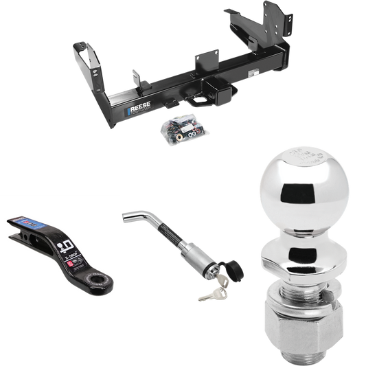 Fits 2003-2010 Dodge Ram 2500 Trailer Hitch Tow PKG w/ Ball Mount w/ 3" Drop + Hitch Lock + 2-5/16" Ball By Reese Towpower