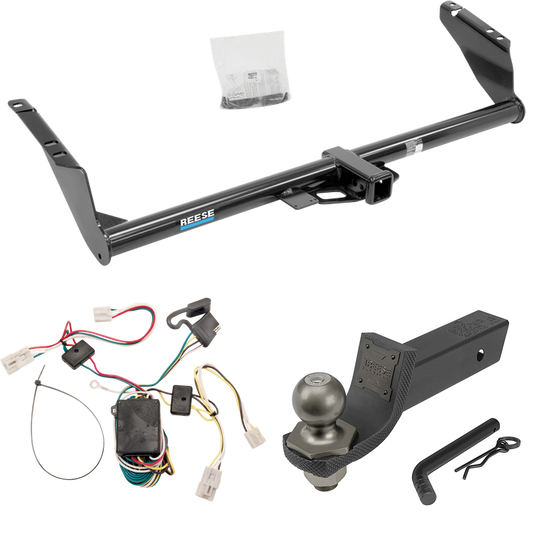 Fits 2004-2010 Toyota Sienna Trailer Hitch Tow PKG w/ 4-Flat Wiring + Interlock Tactical Starter Kit w/ 2" Drop & 2" Ball By Reese Towpower