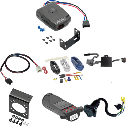 Fits 2020-2022 Hyundai Palisade 7-Way RV Wiring + Pro Series Pilot Brake Control + Plug & Play BC Adapter + 7-Way Tester and Trailer Emulator By Tekonsha