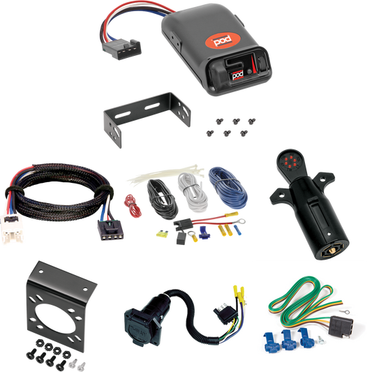 Fits 2004-2015 Nissan Titan 7-Way RV Wiring + Pro Series POD Brake Control + Plug & Play BC Adapter + 7-Way Tester By Reese Towpower