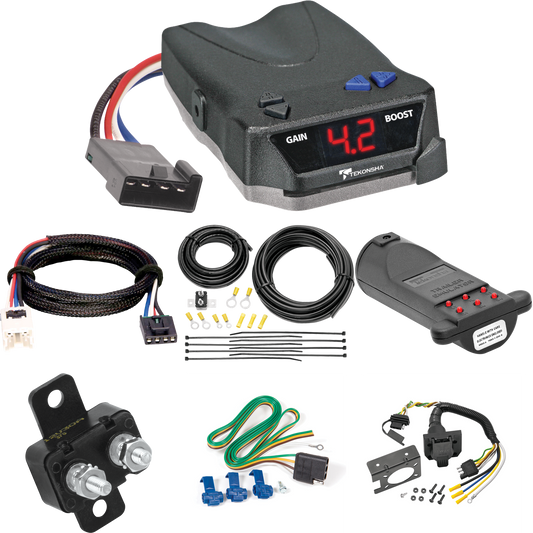 Fits 2017-2024 Nissan Titan 7-Way RV Wiring + Tekonsha BRAKE-EVN Brake Control + Plug & Play BC Adapter + 7-Way Tester and Trailer Emulator (Excludes: Titan XD or w/Factory 7-Way Wiring Models) By Reese Towpower