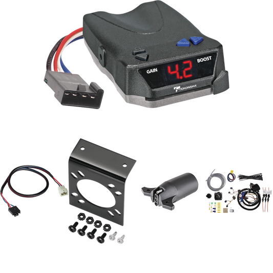 Fits 2023-2024 Hyundai Palisade 7-Way RV Wiring + Tekonsha BRAKE-EVN Brake Control + Plug & Play BC Adapter + 7-Way to 4-Way Adapter By Tekonsha