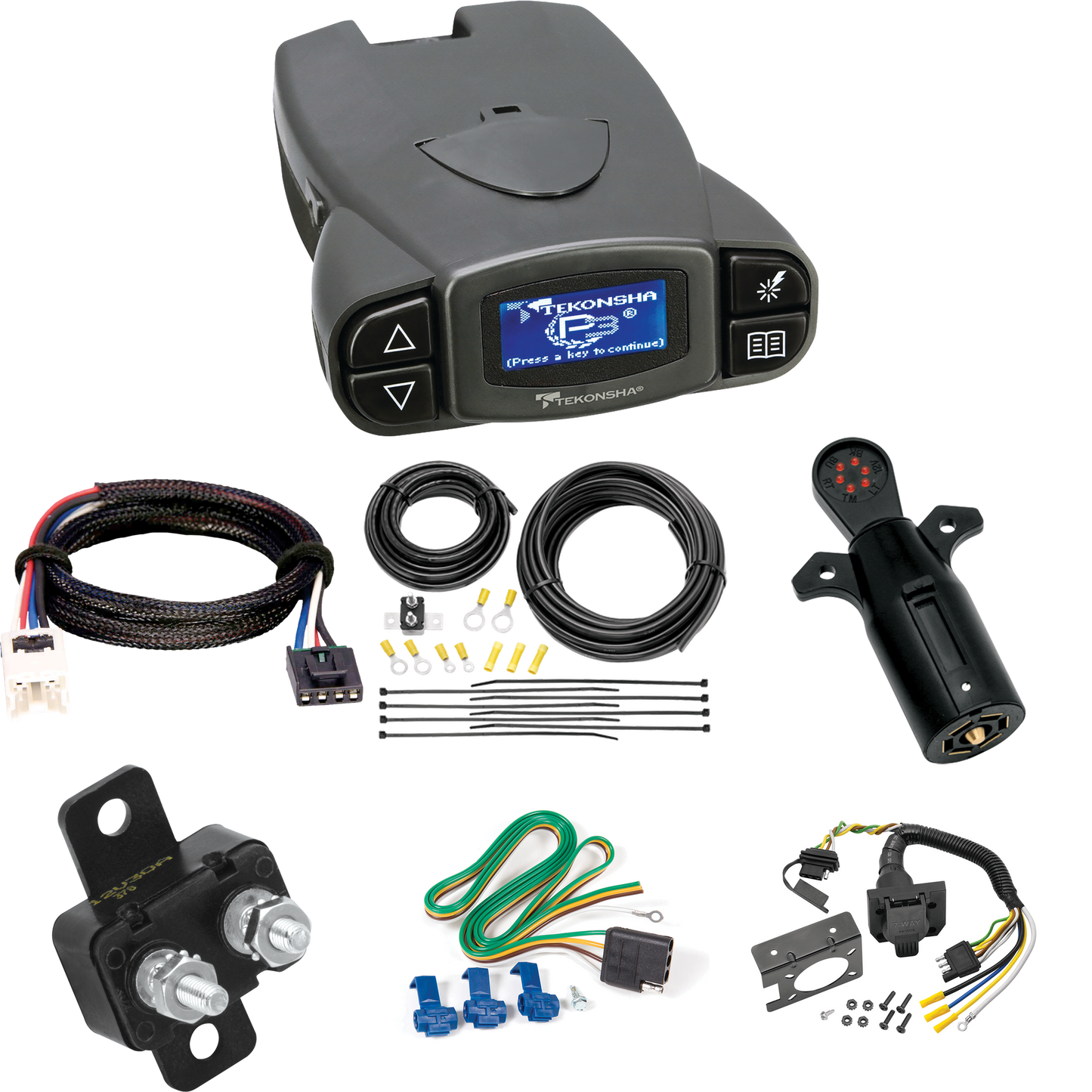 Fits 2017-2024 Nissan Titan 7-Way RV Wiring + Tekonsha Prodigy P3 Brake Control + Plug & Play BC Adapter + 7-Way Tester (Excludes: Titan XD or w/Factory 7-Way Wiring Models) By Reese Towpower