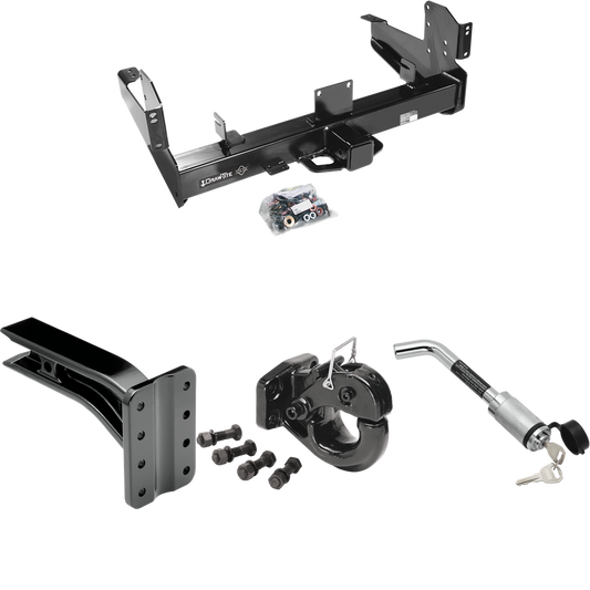 Fits 2003-2010 Dodge Ram 2500 Trailer Hitch Tow PKG w/ Pintle Hook Mounting Plate + 20K Pintle Hook + Hitch Lock By Draw-Tite