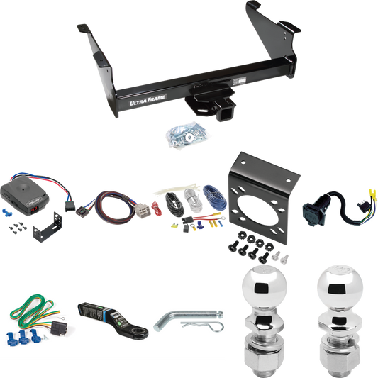 Fits 2011-2012 RAM 2500 Trailer Hitch Tow PKG w/ Pro Series Pilot Brake Control + Plug & Play BC Adapter + 7-Way RV Wiring + 2" & 2-5/16" Ball & Drop Mount By Draw-Tite