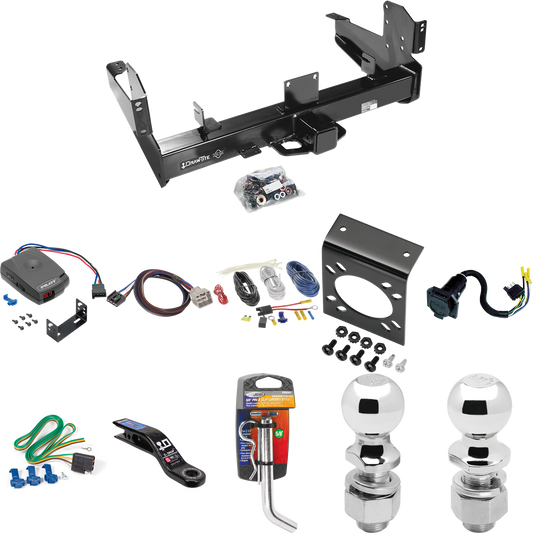 Fits 2010-2010 Dodge Ram 3500 Trailer Hitch Tow PKG w/ Pro Series Pilot Brake Control + Plug & Play BC Adapter + 7-Way RV Wiring + 2" & 2-5/16" Ball & Drop Mount By Draw-Tite