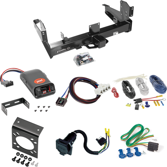 Fits 2003-2009 Dodge Ram 2500 Trailer Hitch Tow PKG w/ Pro Series POD Brake Control + Plug & Play BC Adapter + 7-Way RV Wiring By Draw-Tite