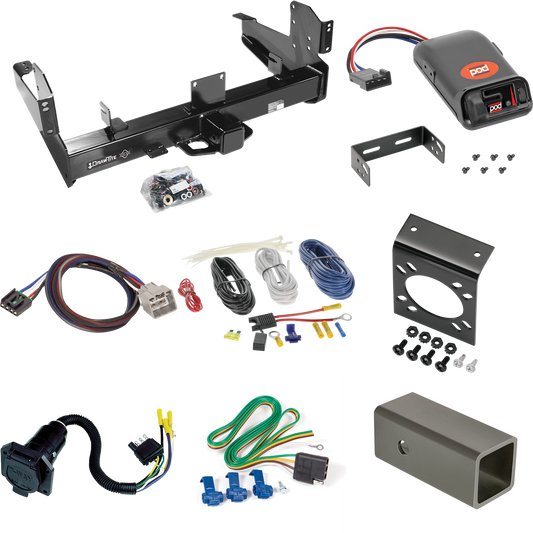 Se adapta al paquete de enganche de remolque RAM 2500 2011-2012 con control de freno POD Pro Series + adaptador BC Plug &amp; Play + cableado RV de 7 vías de Draw-Tite