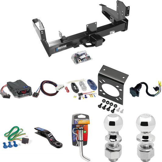 Fits 2003-2009 Dodge Ram 3500 Trailer Hitch Tow PKG w/ Tekonsha BRAKE-EVN Brake Control + Plug & Play BC Adapter + 7-Way RV Wiring + 2" & 2-5/16" Ball & Drop Mount By Reese Towpower