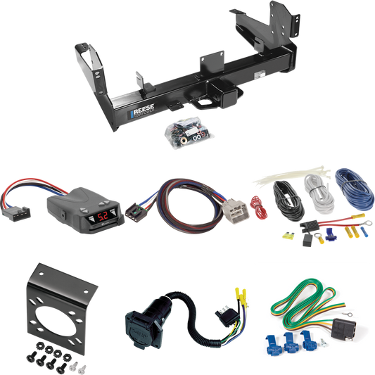 Fits 2010-2010 Dodge Ram 2500 Trailer Hitch Tow PKG w/ Tekonsha Brakeman IV Brake Control + Plug & Play BC Adapter + 7-Way RV Wiring By Reese Towpower