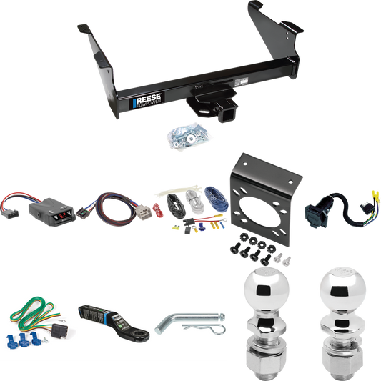 Fits 2010-2010 Dodge Ram 2500 Trailer Hitch Tow PKG w/ Tekonsha Brakeman IV Brake Control + Plug & Play BC Adapter + 7-Way RV Wiring + 2" & 2-5/16" Ball & Drop Mount By Reese Towpower