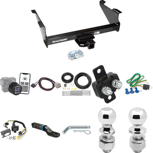 Se adapta al paquete de enganche de remolque RAM 2500 2011-2012 con control de freno inalámbrico Bluetooth Tekonsha Prodigy iD + adaptador BC Plug &amp; Play + cableado RV de 7 vías + soporte de bola y caída de 2" y 2-5/16" de Draw-Tite