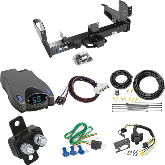 Fits 2003-2009 Dodge Ram 3500 Trailer Hitch Tow PKG w/ Tekonsha Prodigy P2 Brake Control + Plug & Play BC Adapter + 7-Way RV Wiring By Reese Towpower