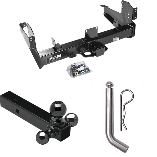 Fits 2003-2010 Dodge Ram 2500 Trailer Hitch Tow PKG w/ Triple Ball Ball Mount 1-7/8" & 2" & 2-5/16" Trailer Balls + Pin/Clip By Reese Towpower