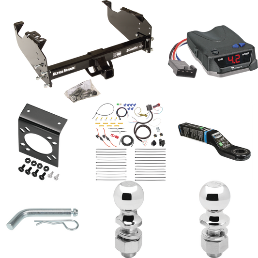 Fits 2008-2009 Sterling Truck Bullet 55 Trailer Hitch Tow PKG w/ Tekonsha BRAKE-EVN Brake Control + 7-Way RV Wiring + 2" & 2-5/16" Ball & Drop Mount (For w/34" Wide Frames Models) By Draw-Tite