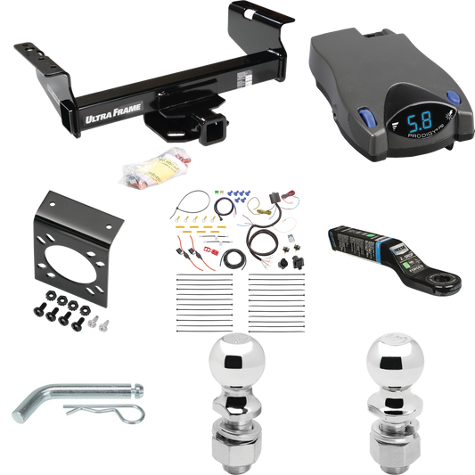 Fits 2008-2009 Sterling Truck Bullet 55 Trailer Hitch Tow PKG w/ Tekonsha Prodigy P2 Brake Control + 7-Way RV Wiring + 2" & 2-5/16" Ball & Drop Mount (For w/34" Wide Frames Models) By Draw-Tite