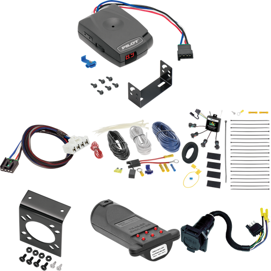 Fits 2007-2010 Dodge Ram 3500 7-Way RV Wiring w/ Zero Contact ZCI Module + Pro Series Pilot Brake Control + Plug & Play BC Adapter + 7-Way Tester and Trailer Emulator By Tekonsha