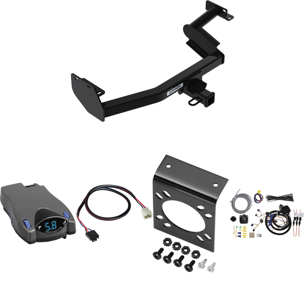 Fits 2023-2024 Hyundai Palisade Trailer Hitch Tow PKG w/ Tekonsha Prodigy P2 Brake Control + Plug & Play BC Adapter + 7-Way RV Wiring By Draw-Tite