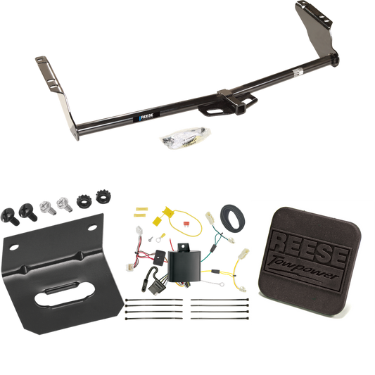 Se adapta al paquete de enganche de remolque Toyota Sienna 2011-2014 con arnés de cableado plano de 4 + cubierta de enganche de Reese Towpower