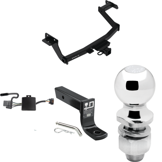 Fits 2022-2023 Hyundai Santa Cruz Trailer Hitch Tow PKG w/ 4-Flat Wiring + Ball Mount w/ 4" Drop + 2" Ball By Draw-Tite