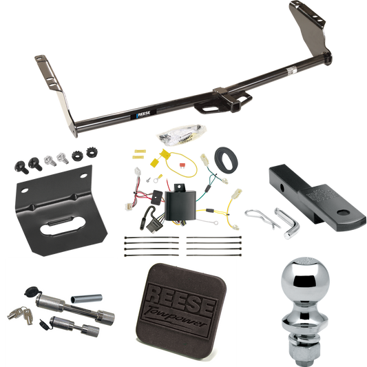 Fits 2015-2020 Toyota Sienna Trailer Hitch Tow PKG w/ 4-Flat Wiring Harness + Draw-Bar + 1-7/8" Ball + Wiring Bracket + Hitch Cover + Dual Hitch & Coupler Locks (For SE Models) By Reese Towpower