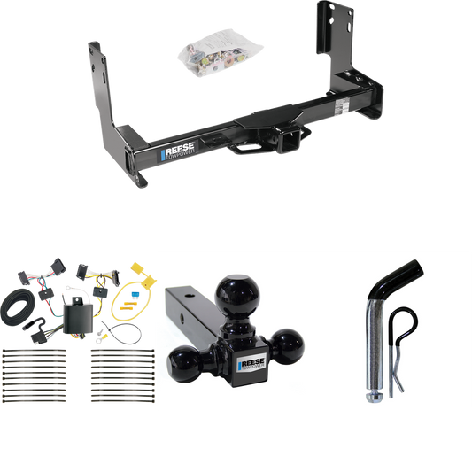 Fits 2010-2011 Mercedes-Benz Sprinter 2500 Trailer Hitch Tow PKG w/ 4-Flat Wiring + Triple Ball Ball Mount 1-7/8" & 2" & 2-5/16" Trailer Balls + Pin/Clip (Excludes: w/Factory Step Bumper Models) By Reese Towpower