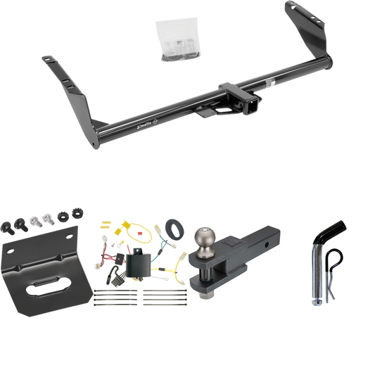 Fits 2011-2014 Toyota Sienna Trailer Hitch Tow PKG w/ 4-Flat Wiring Harness + Clevis Hitch Ball Mount w/ 2" Ball + Pin/Clip + Wiring Bracket By Draw-Tite