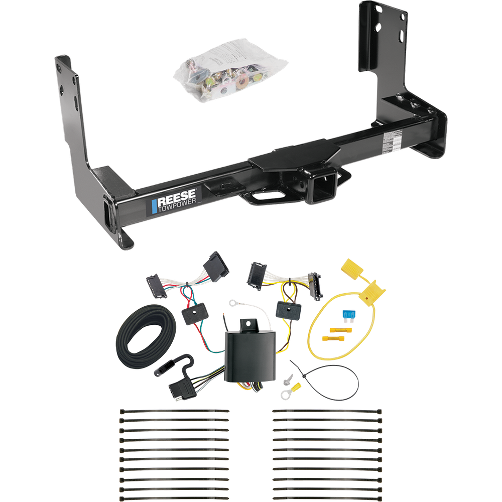 Fits 2007-2013 Freightliner Sprinter 2500 Trailer Hitch Tow PKG w/ 4-Flat Wiring Harness (Excludes: w/Factory Step Bumper Models) By Reese Towpower