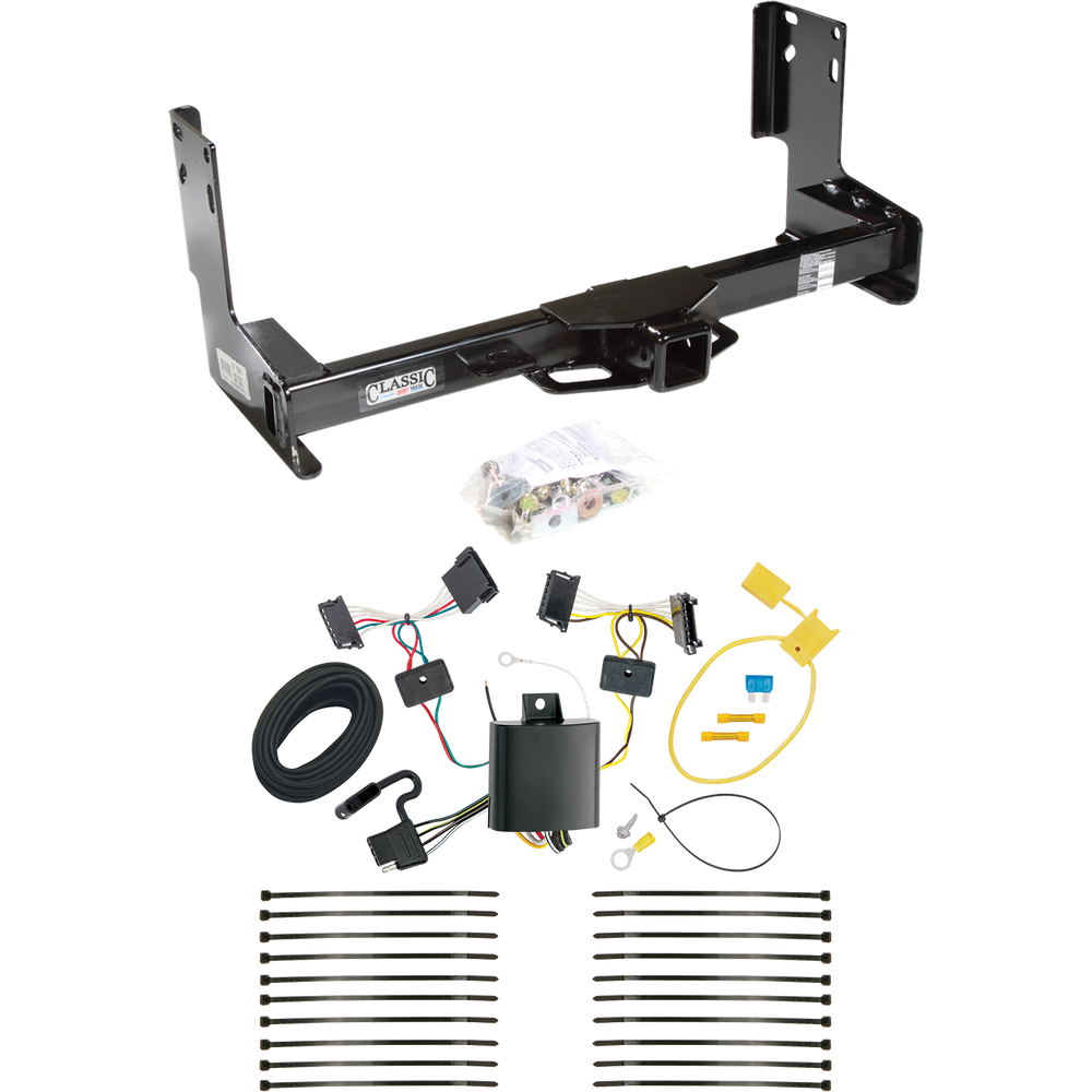 Fits 2007-2009 Dodge Sprinter 3500 Trailer Hitch Tow PKG w/ 4-Flat Wiring Harness (Excludes: w/Factory Step Bumper Models) By Draw-Tite