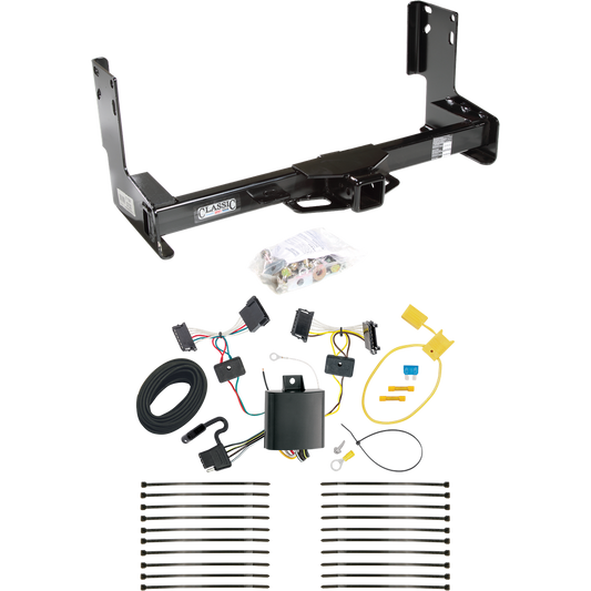 Fits 2007-2009 Dodge Sprinter 3500 Trailer Hitch Tow PKG w/ 4-Flat Wiring Harness (Excludes: w/Factory Step Bumper Models) By Draw-Tite