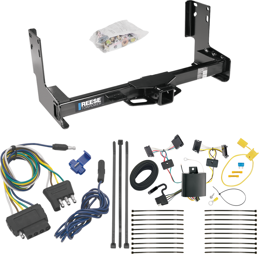 Fits 2010-2013 Mercedes-Benz Sprinter 3500 Trailer Hitch Tow PKG w/ 5-Flat Wiring Harness (Excludes: w/Factory Step Bumper Models) By Reese Towpower