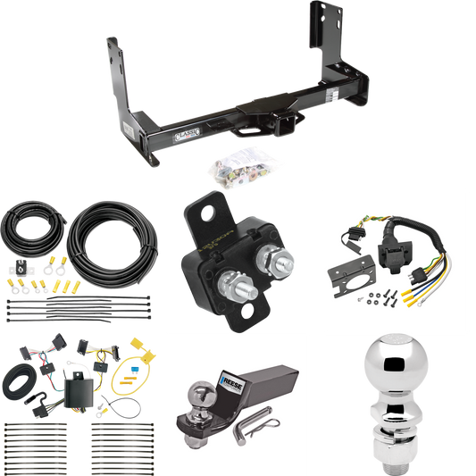 Fits 2007-2013 Freightliner Sprinter 2500 Trailer Hitch Tow PKG w/ 7-Way RV Wiring + 2" & 2-5/16" Ball + Drop Mount (Excludes: w/Factory Step Bumper Models) By Draw-Tite