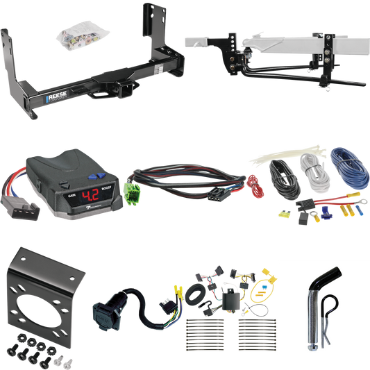 Fits 2007-2009 Dodge Sprinter 2500 Trailer Hitch Tow PKG w/ 8K Round Bar Weight Distribution Hitch w/ 2-5/16" Ball + Pin/Clip + Tekonsha BRAKE-EVN Brake Control + Plug & Play BC Adapter + 7-Way RV Wiring (Excludes: w/Factory Step Bumper Models) By Re